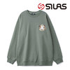 SILAS HEAVY WEIGHT FLEECE PRINTED CREW GREEN 110203013011画像