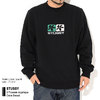 STUSSY 2 Flowers Applique Crew Sweat 118395画像