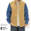 STUSSY Cord Denim Mix L/S Shirt 1110126画像