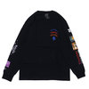 HUF × SMASHING PUMPKINS BULLET L/S TEE BLACK画像