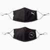 PUMA FACE MASK (SET OF 2) 2.0 PUMA BLACK-CAT STRONGER TOGE 054116-01画像