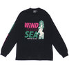 WIND AND SEA × HYSTERIC GLAMOUR SEA+HYS L/S TEE BLACK画像