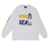 WIND AND SEA × HYSTERIC GLAMOUR SEA+HYS L/S TEE WHITE画像