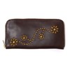 HTC Round Zip Long Wallet BROWN画像