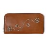 HTC Round Zip Long Wallet LIGHT BROWN画像