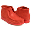 Clarks WALLABEE BOOT RED SUEDE 26154745画像
