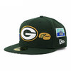 NEW ERA GREEN BAY PACKERS 59FIFTY ICON FITTED CAP GREEN NE60051247画像