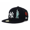 NEW ERA NEW YORK YANKEES 59FIFTY MLB ICON FITTED CAP NAVY NE12571718画像