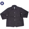 POST OVERALLS 1106R WOOL MELTON 3POCKET JACKET dark brown heather画像