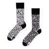 Many Mornings Regular Socks Black Maze画像