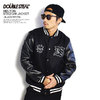 DOUBLE STEAL MELTON STADIUM JACKET -BLACK/WHITE- 705-39008画像
