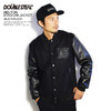 DOUBLE STEAL MELTON STADIUM JACKET -BLACK/BLACK- 705-39008画像