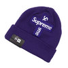 Supreme 20FW New Era Cross Box Logo Beanie PURPLE画像