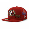 NEW ERA SAN FRANCISCO 49ERS NFL ICON 59FIFTY CAP RED NE60051243画像