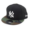 NEW ERA 9FIFTY NY ニューヨーク・ヤンキース ウッドランドカモ ブラック 12492802画像