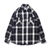 APPLEBUM Indigo Check Nel Shirt NAVY BEIGE画像