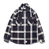 APPLEBUM Indigo Check Nel Shirt NAVY RED画像