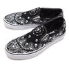 VANS BANDANA CLASSIC SLIP-ON BLACK/TRUE WHITE VN0A33TBD9S画像
