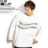 GLIMCLAP Message logo printed design long sleeves T-shirt 10-23-GLS-CB画像