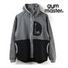 gym master ジャガード裏毛ジップフード チャコール/ブラックCRZ G533616-92画像