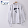 Champion USNA ISSUE Reverse Weave Sweat Crew NAVY Oxford Gray画像