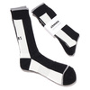 CHICSTOCKS × atmos 1985 RIB SOCKS BLACK/WHITE/SILVER CAT21-003-BWS画像