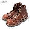 LONE WOLF BOOTS VIBRAM SOLE "LOGGER" BROWN LW00125画像