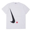 PLAY COMME des GARCONS × NIKE MENS NIKE × Play T-Shirt WHITE画像