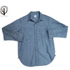 CORONA CS001-21-01 NAVY 1POCKET CHAMBRAY SHIRTS blue画像