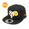 NEW ERA Kid's 59FIFTY 読売ジャイアンツ ブラック × スノーホワイト/ラストオレンジ 12593778画像