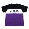 FILA × EVANGELION 3PANEL LOGO T SHIRT BLACK/PURPLE FS0130-08画像