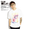 GLIMCLAP Rose photo printed design short sleeves T-shirt -WHITE- 10-25-GLS-CB画像
