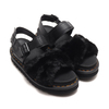 Dr.Martens ZEBRILUS VOSS II FLUFFY BLACK MILO FUR+HYDRO LEATHER BLACK 26720001画像