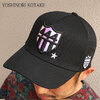 YOSHINORI KOTAKE DESIGN × BARNEYS NEWYORK BLACK LINE HOLOGRAM 444 LOGO MESH CAP BLACK画像