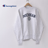 Champion MICHIGAN UNIV Reverse Weave Sweat Crew Oxford Gray画像