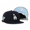 NEW ERA LOS ANGELES DODGERS BANDANA BOTTOM 9FIFTY SNAPBACK CAP NAVY HL12731417画像