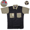 BEN DAVIS COLOR COMBI HALF ZIP SHIRTS BDUS-7100S画像