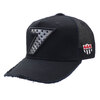 YOSHINORI KOTAKE DESIGN METALLIC柄 7LOGO MESH CAP BLACK画像