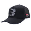 YOSHINORI KOTAKE DESIGN METALLIC柄 3LOGO MESH CAP BLACK画像
