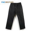 FIVE BROTHER LINEN EASY PANTS BLACK 152190L画像