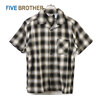 FIVE BROTHER LIGHT FLANNEL S/S ONEUP SHIRTS OMBRE BLACK 152104画像