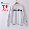 Champion THE MET(The Metropolitan Museum of Art)OFFICIAL PRINT CITYSCAPE Reverse Weave CREW NECK SWEAT Silver Gray画像
