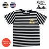 Langlitz Leathers 半袖 ボーダー Tシャツ ロゴプリント Type-A LLC-001画像