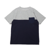 THE NORTH FACE S/S 2 TONE POCKET TEE MIX GRAY/TNF NAVY NT32062画像