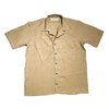 INDIVIDUALIZED SHIRTS SHORT SLEEVE ATHLETIC FIT LINEN CAMP COLLAR SHIRTS beige画像