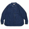 SUGAR CANE 5oz. INDIGO STRIPE L/S WORK SHIRT SC28724画像