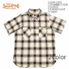 SUGAR CANE C/R OMBRE CHECK (C50/R50) S/S WORK SHIRT SC38693画像