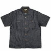 BURGUS PLUS Linen Denim Open Collar Shirt BP21501画像