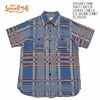 SUGAR CANE TWIST MOCK DOBBY CHECK S/S WORK SHIRT SC38698画像