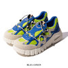 glamb Classic runner sneakers Blue×Green GB0321-AC05画像